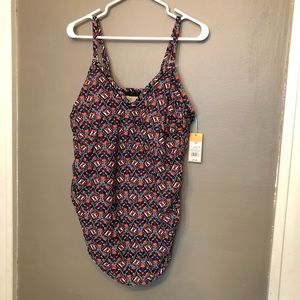 Kona Sol v neck ladder trim tankini top